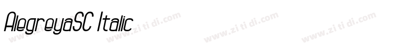 AlegreyaSC Italic字体转换